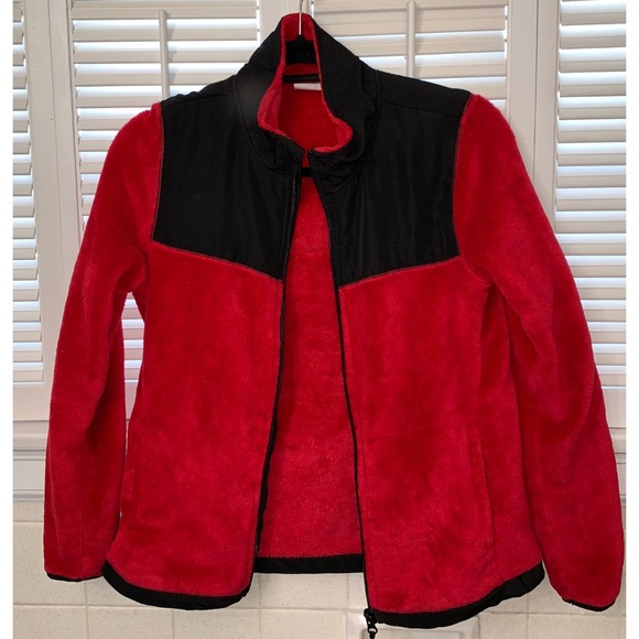Danskin 4 Pocket Black and Red Fleece - Picture 1 of 4
